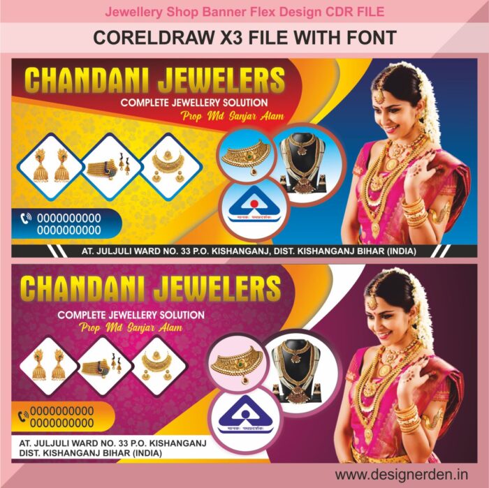 Jewellery Shop Banner Flex Design CDR FILE - Image 1