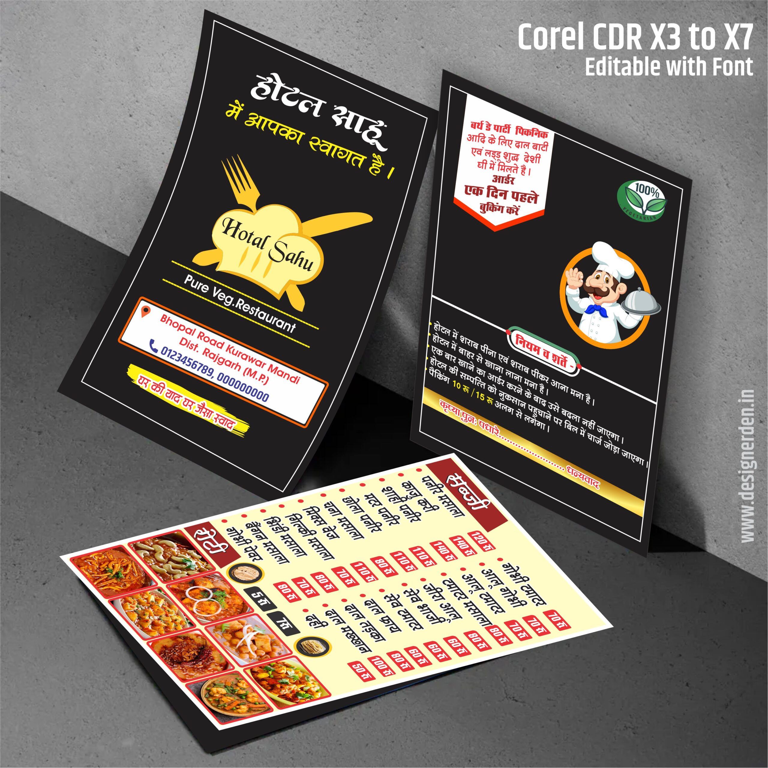hotel Menu card Design O-21, karan meena