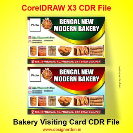 Bakery Visiting Card Template CDR File