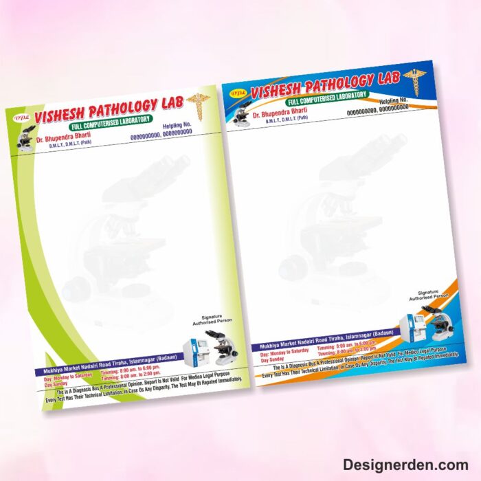 Pathology Lab Letter Pad