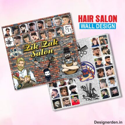 Hair Salon Wall Banner Design CDR File