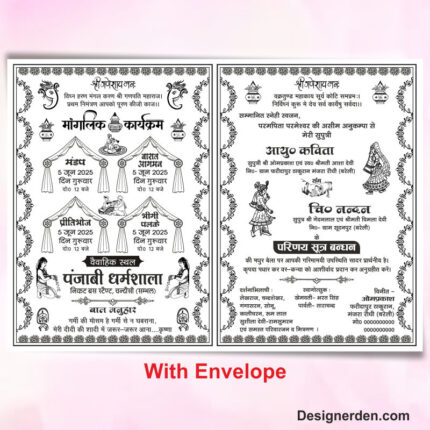 Hindu Wedding Card Design CDR File
