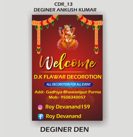 Flower Decorator Standee Design