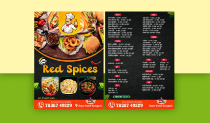 Restaurent Menu Card Design